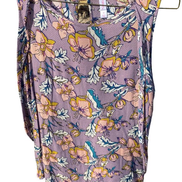 Xhilaration Boho light purple floral flowy tank top size M - Picture 5 of 7